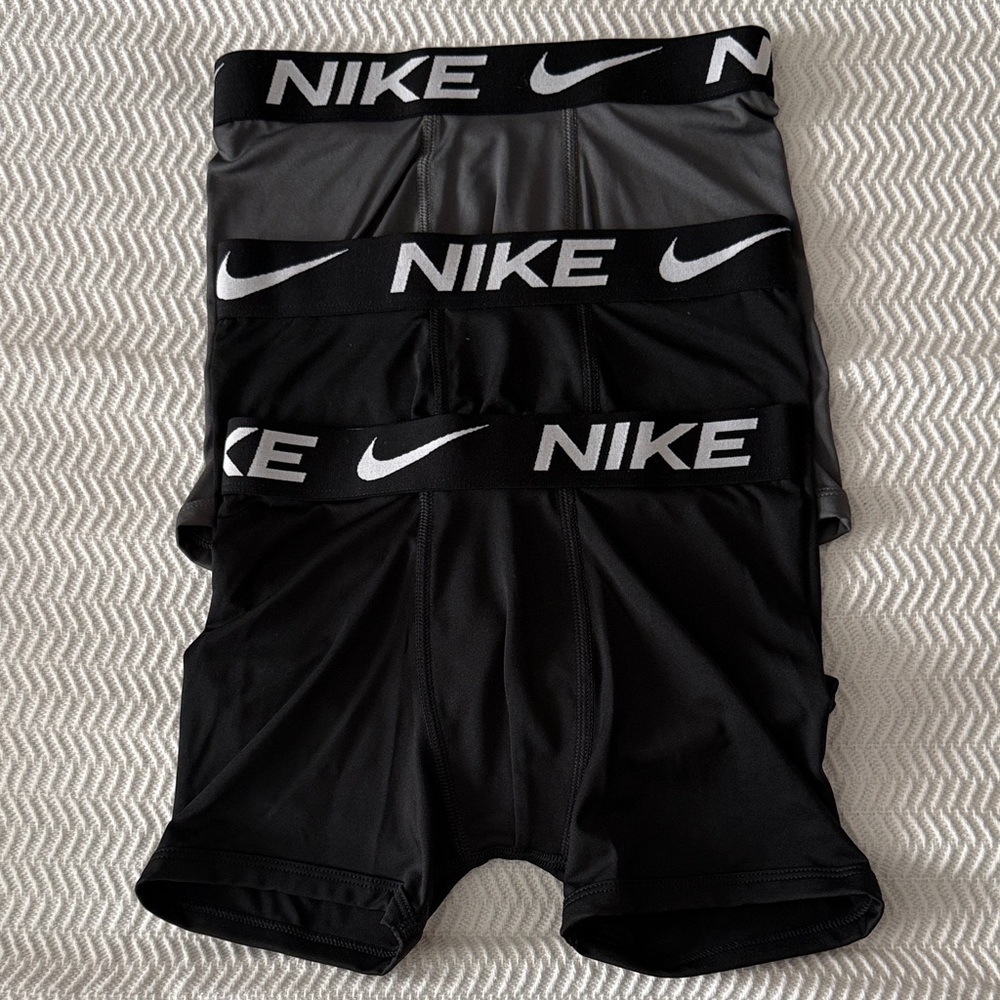 Nike Black & Gray Performance Boxer Briefs 3-Pack